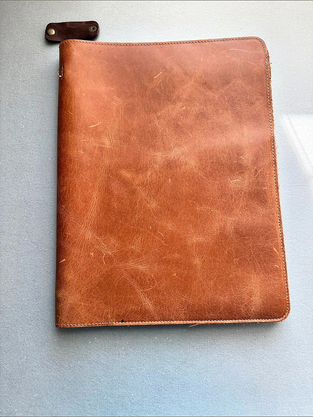 Brown Leather Portfolio Notebook